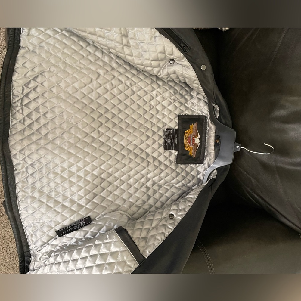 Black Leather Jacket with Quilted Lining